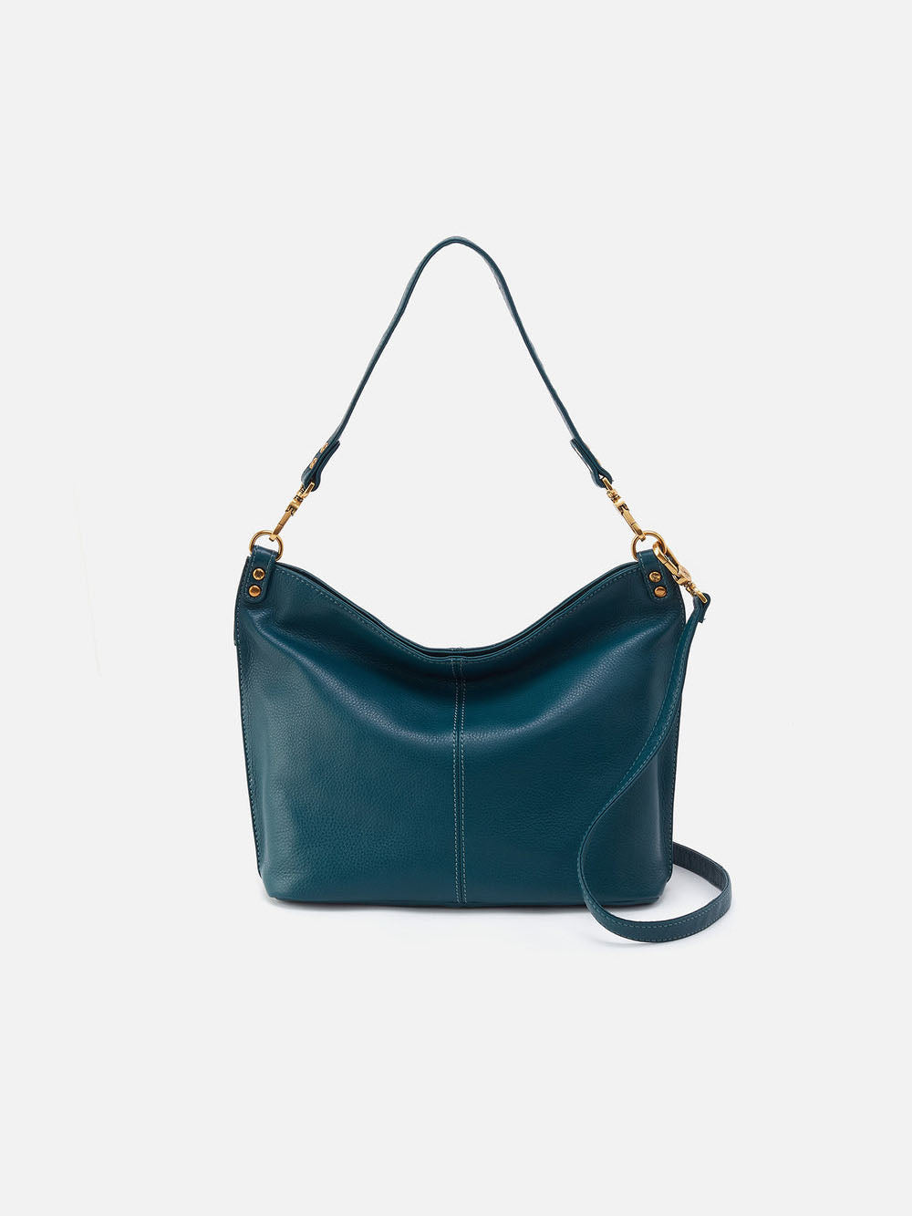 HOBO Pier Shoulder Crossbody Bag Midnight Teal Pebbled Leather