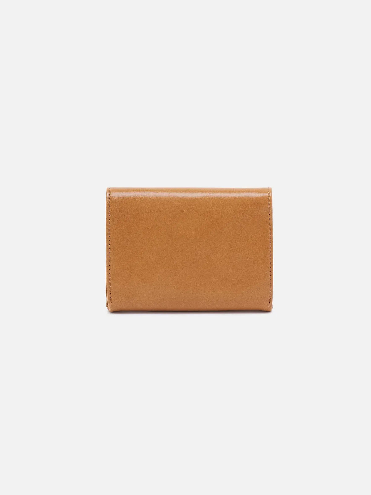 HOBO Robin Polished Leather Compact Wallet in Natural