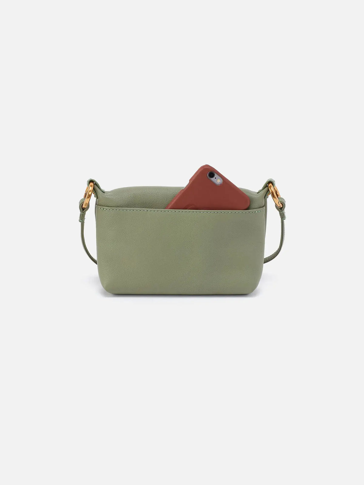 HOBO Run About Pebbled Leather Crossbody Bag in Watercress