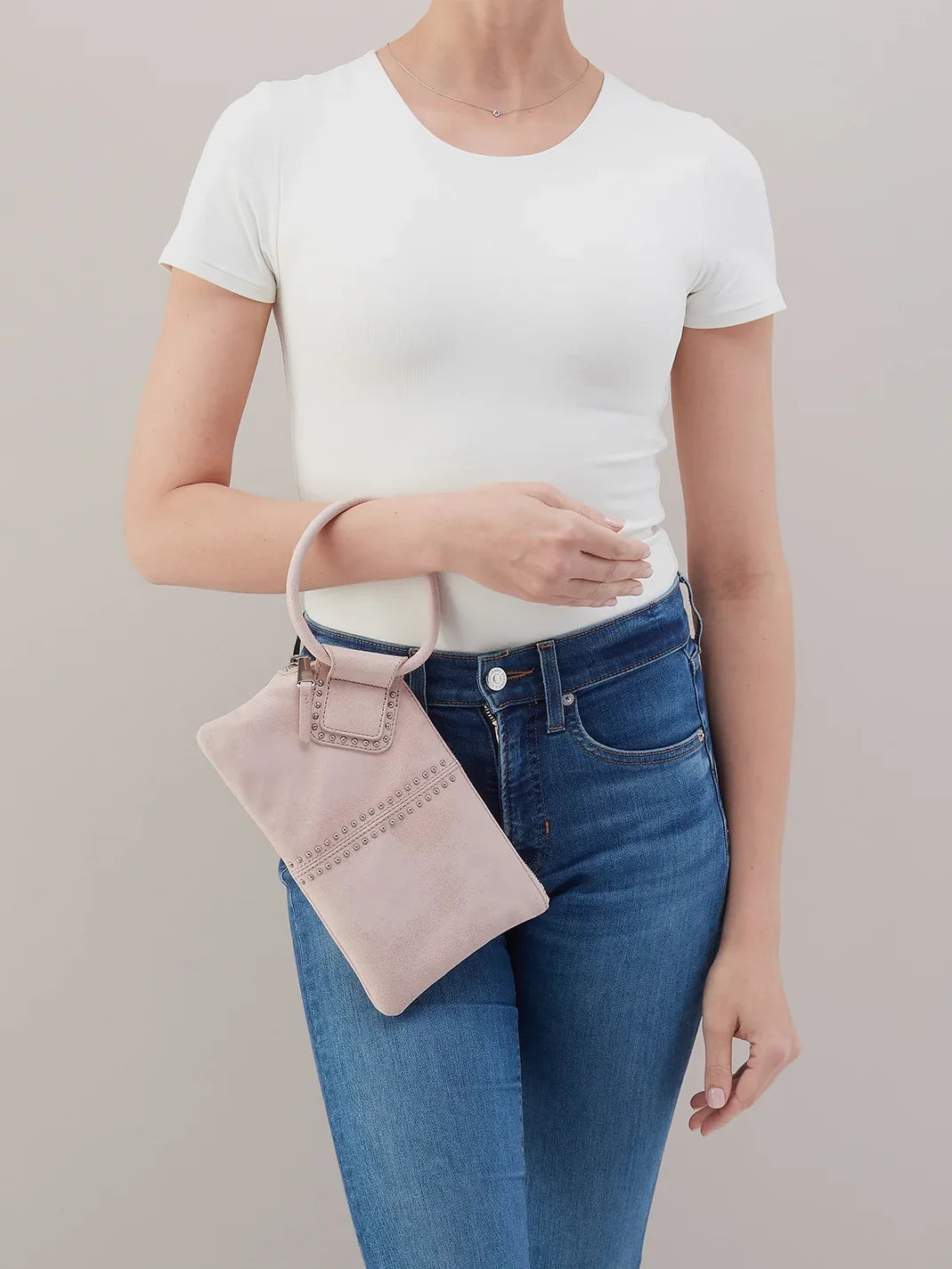 HOBO Sable Buffed Leather Wristlet in Blossom