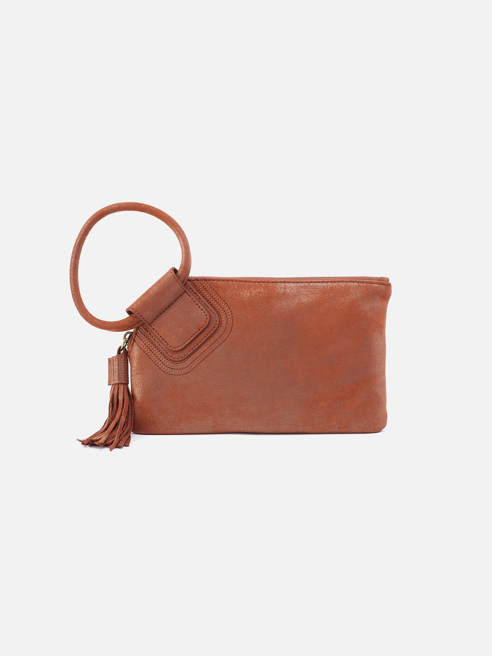 HOBO Sable Buffed Metallic Leather Wristlet Patina