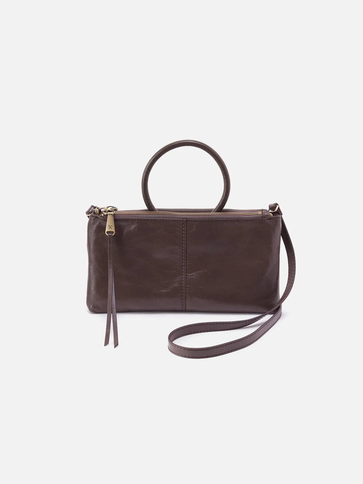 HOBO Sable Polished Leather Crossbody Hearthstone