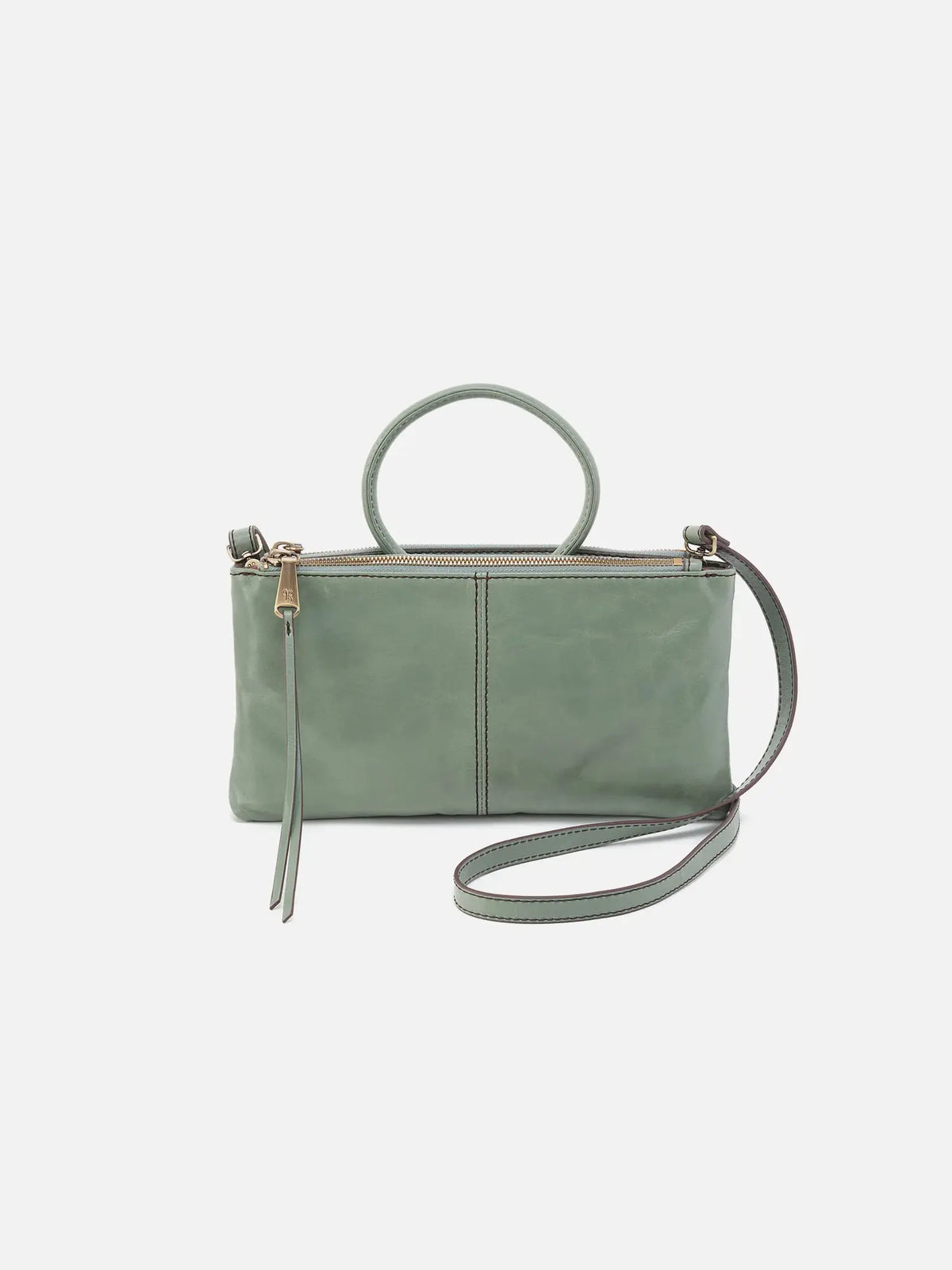 HOBO Sable Polished Leather Crossbody Bag in Jade