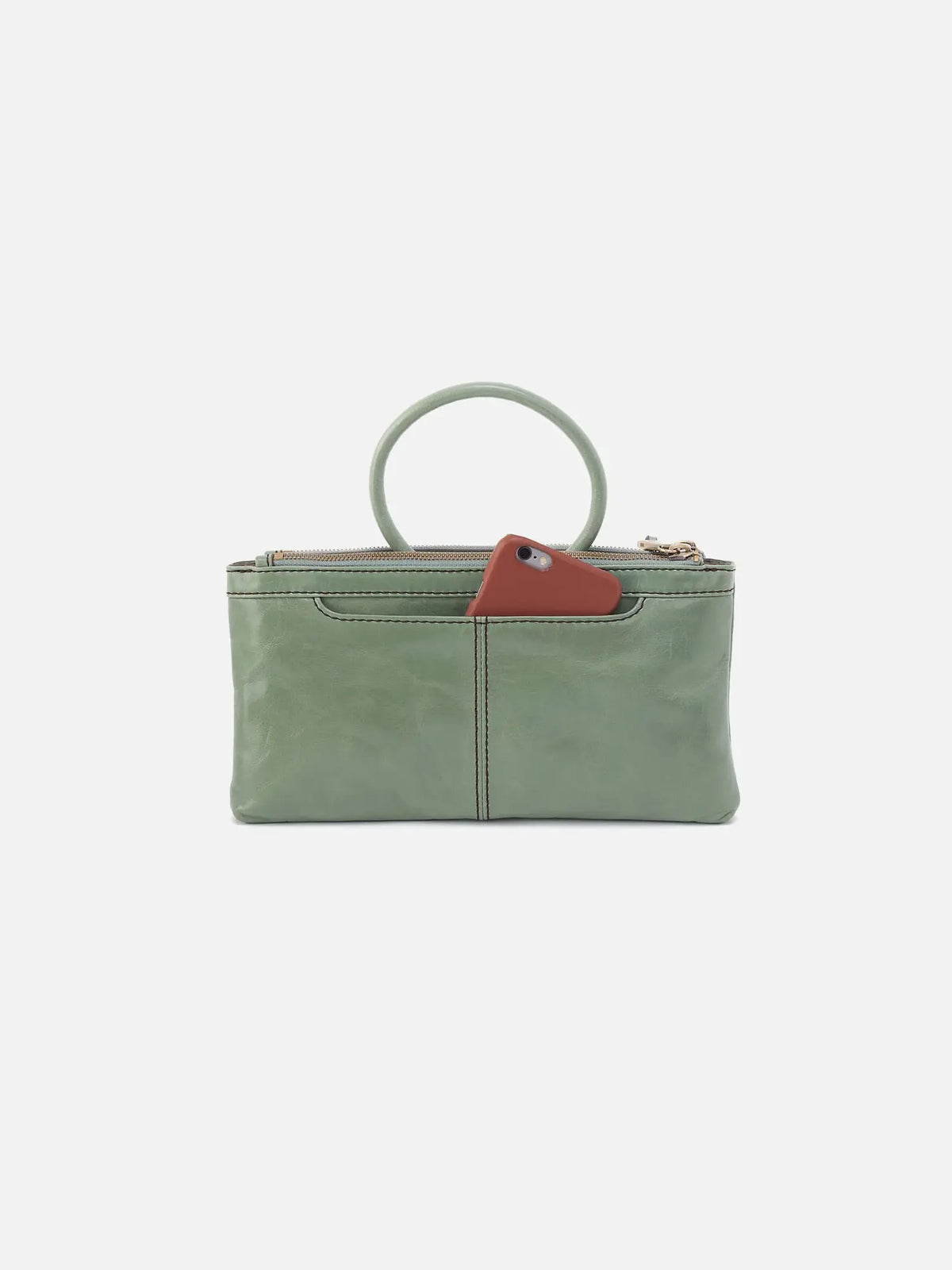 HOBO Sable Polished Leather Crossbody Bag in Jade