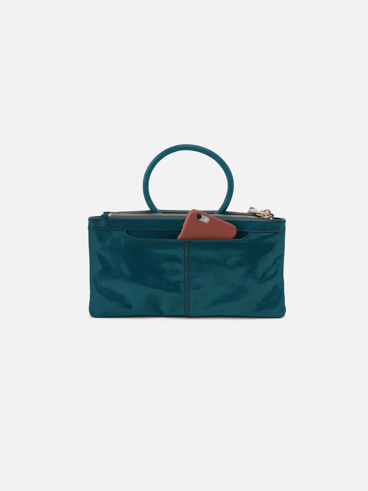 HOBO Sable Polished Leather Crossbody Bag in Wild Bluegrass