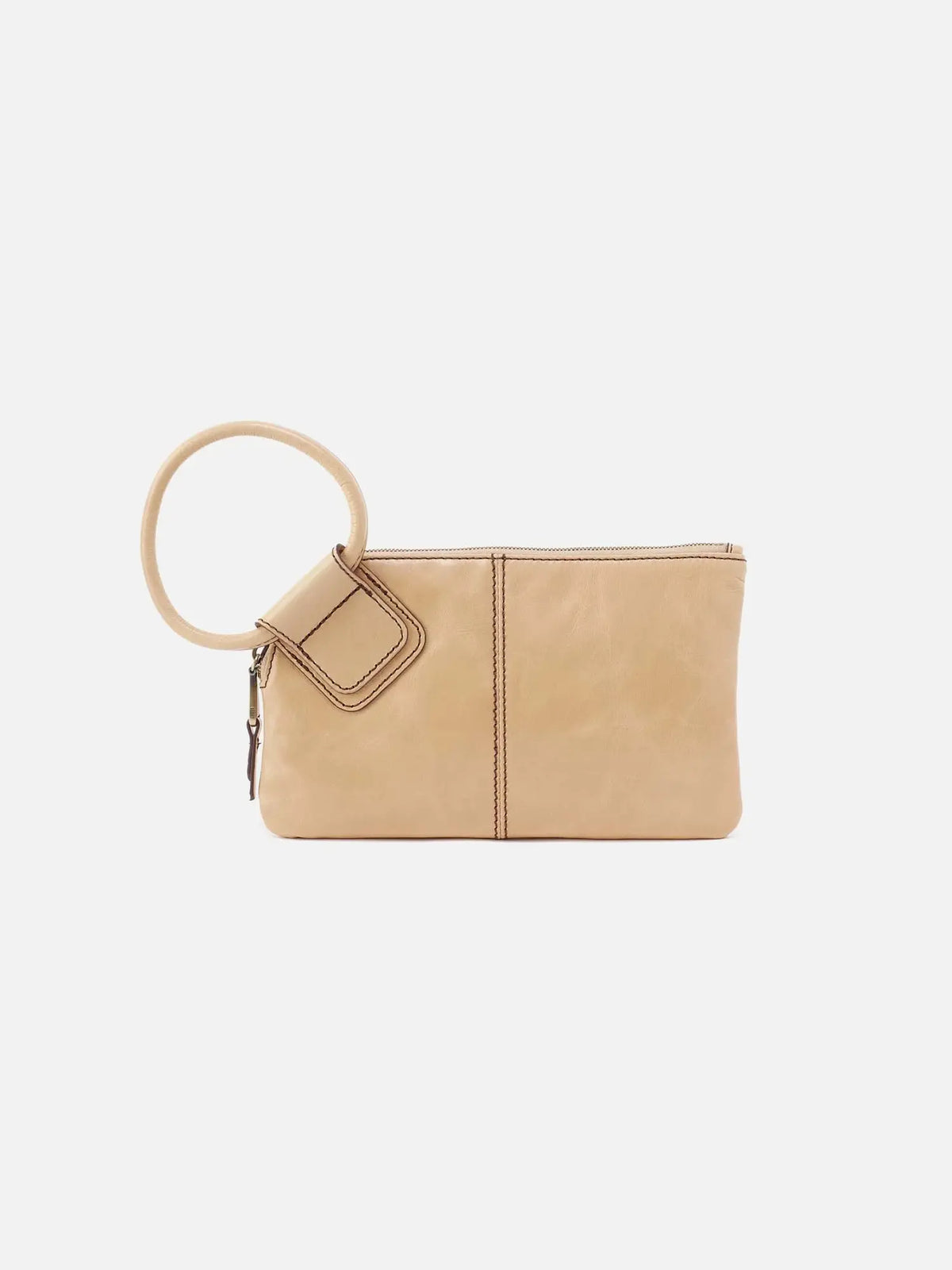 HOBO Sable Polished Leather Wristlet Desert Sand