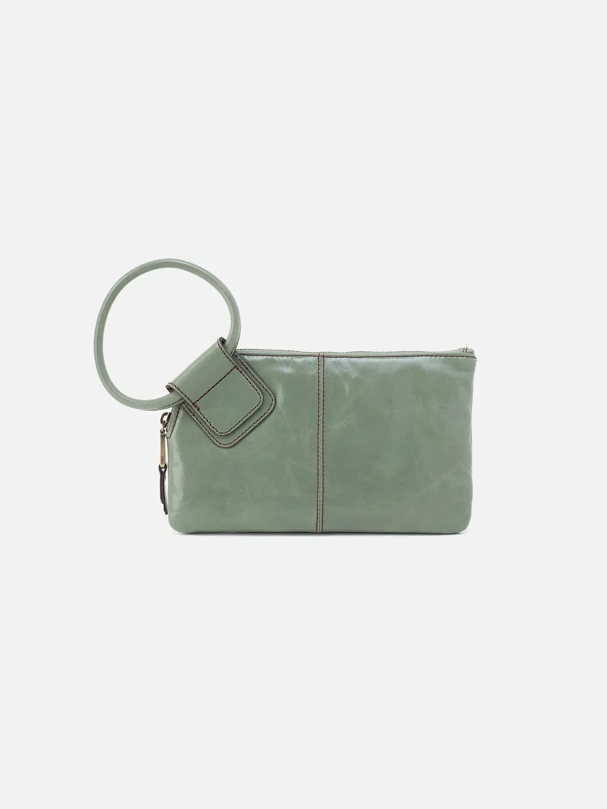 HOBO Sable Polished Leather Wristlet in Jade