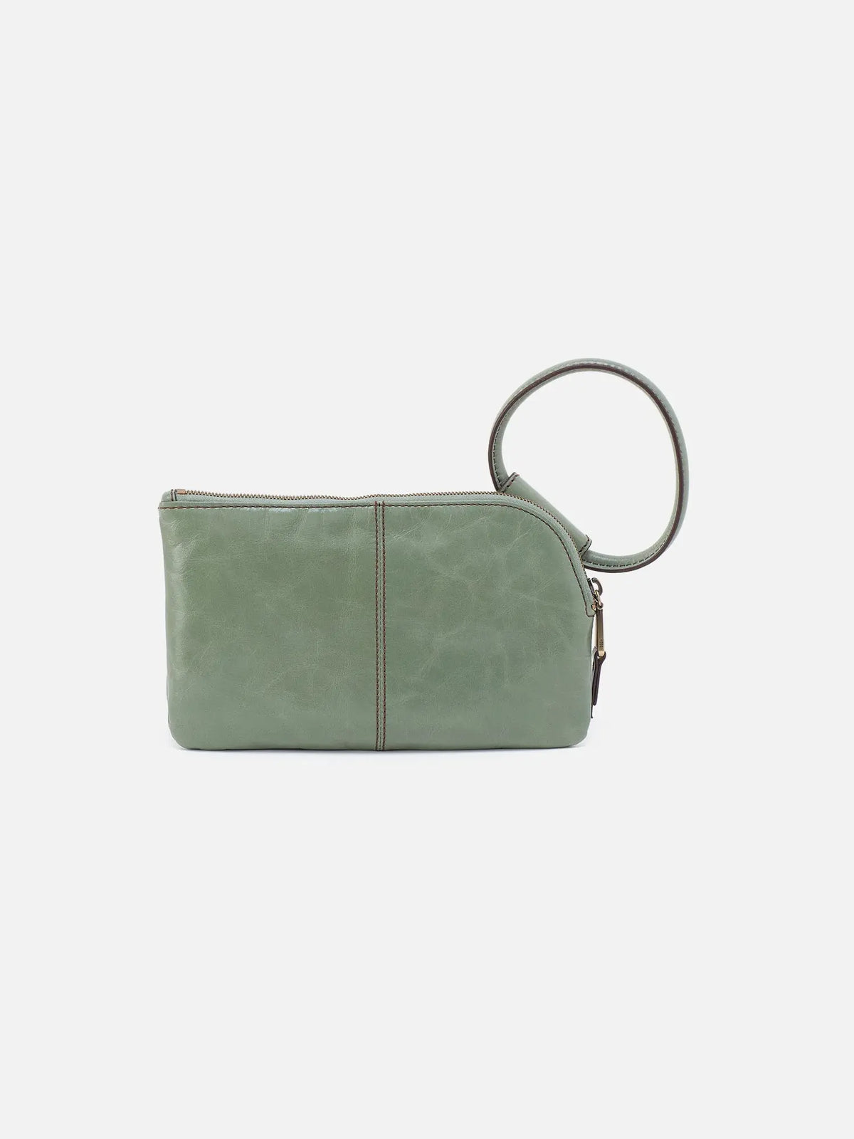 HOBO Sable Polished Leather Wristlet in Jade