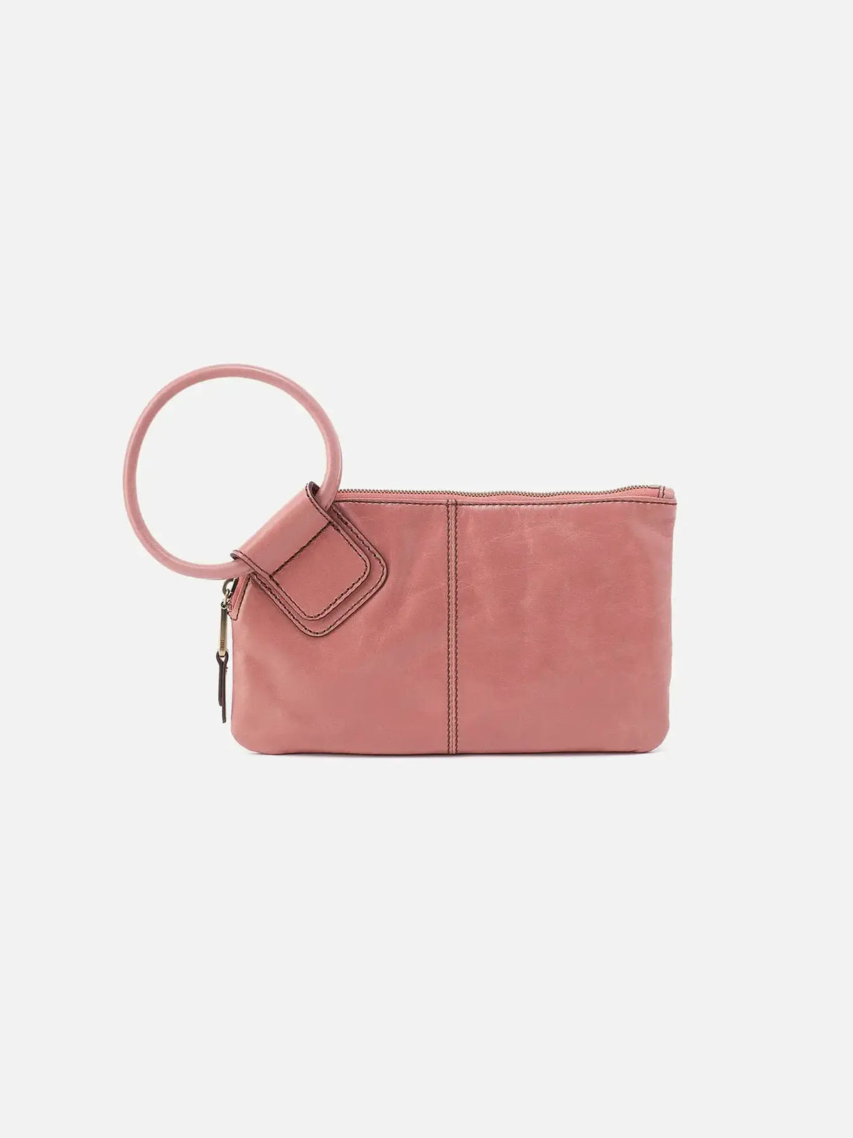 HOBO Sable Polished Leather Wristlet in Rose