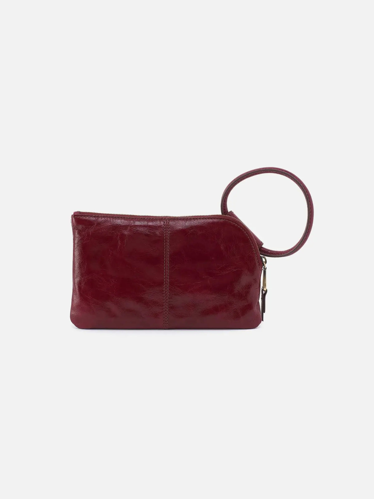 HOBO Sable Polished Leather Wristlet in Saddleberry