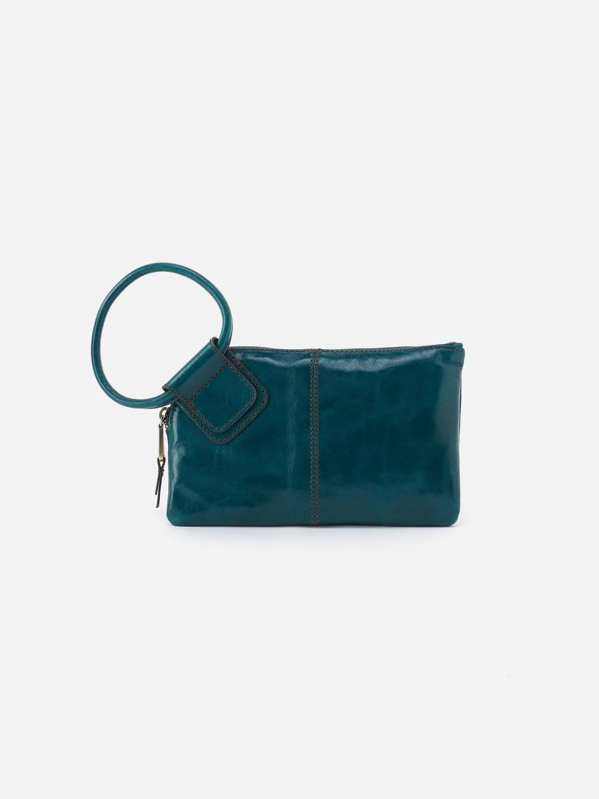HOBO Sable Polished Leather Wristlet in Wild Bluegrass