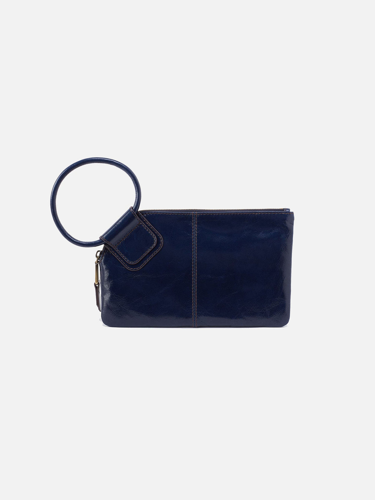 HOBO Sable Polished Leather Wristlet in Nightshade
