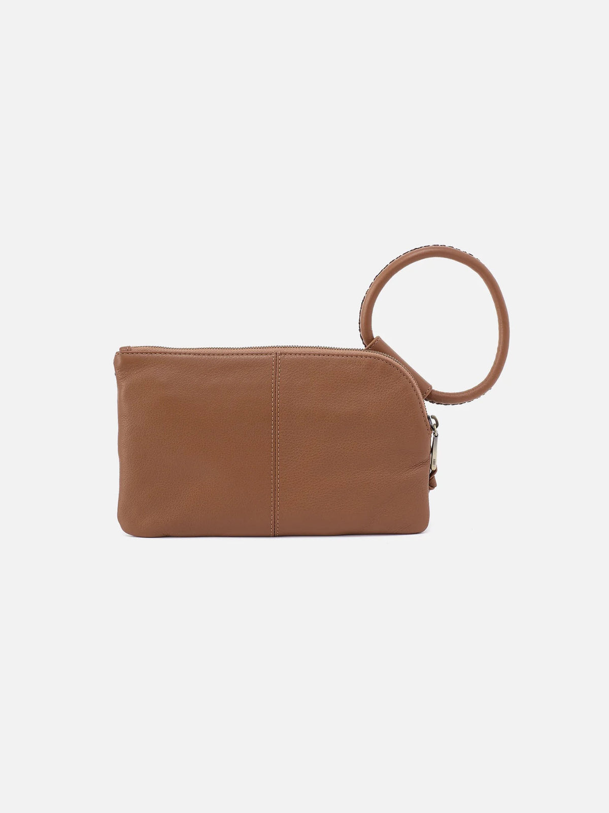 HOBO Sable Pebbled Leather Wristlet in Timber Brown