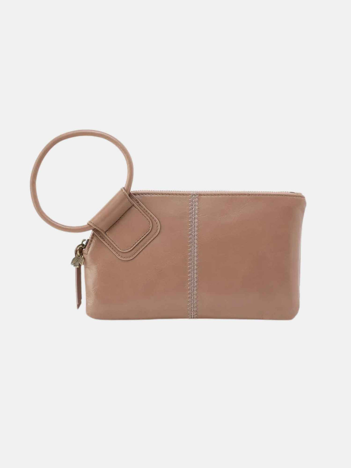 HOBO Sable Polished Leather Stitch Wristlet