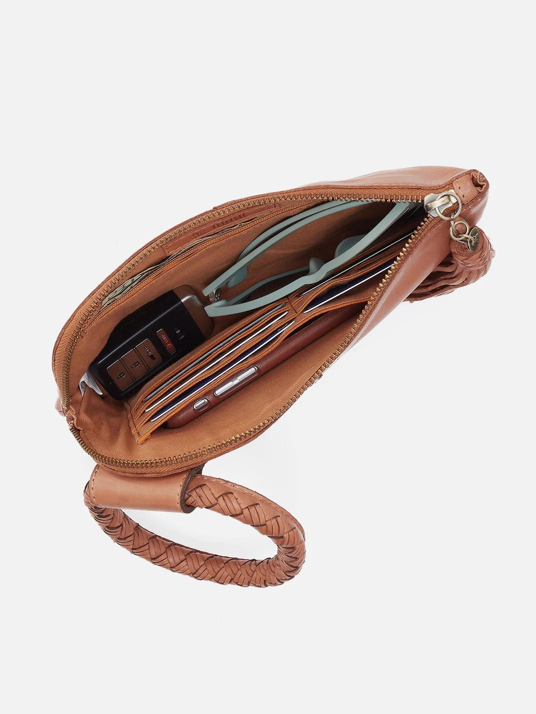 HOBO Sable Washed Leather Wristlet in Harvest Wheat