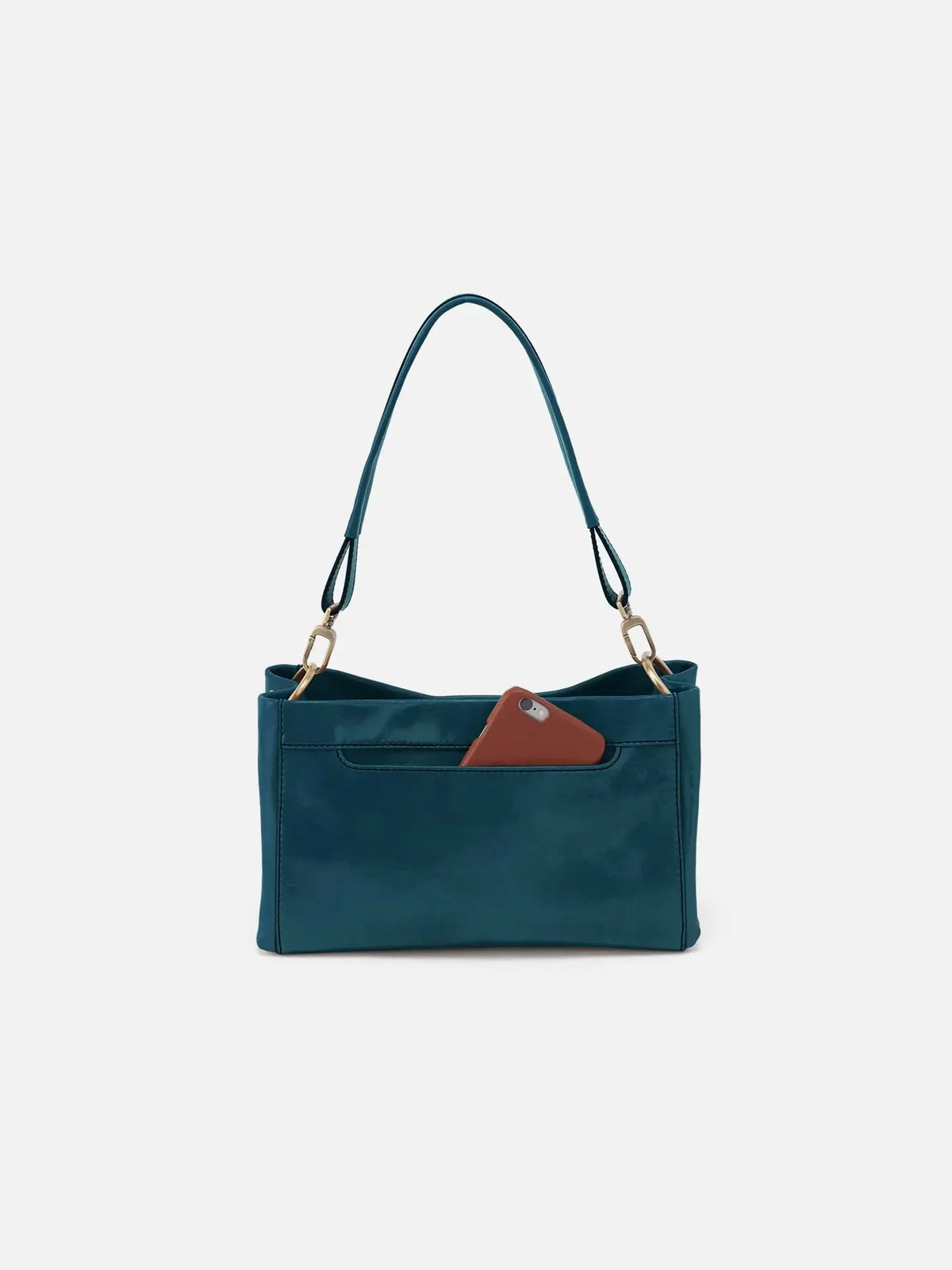 HOBO Seneca Shoulder Crossbody Polished Leather Wild Bluegrass