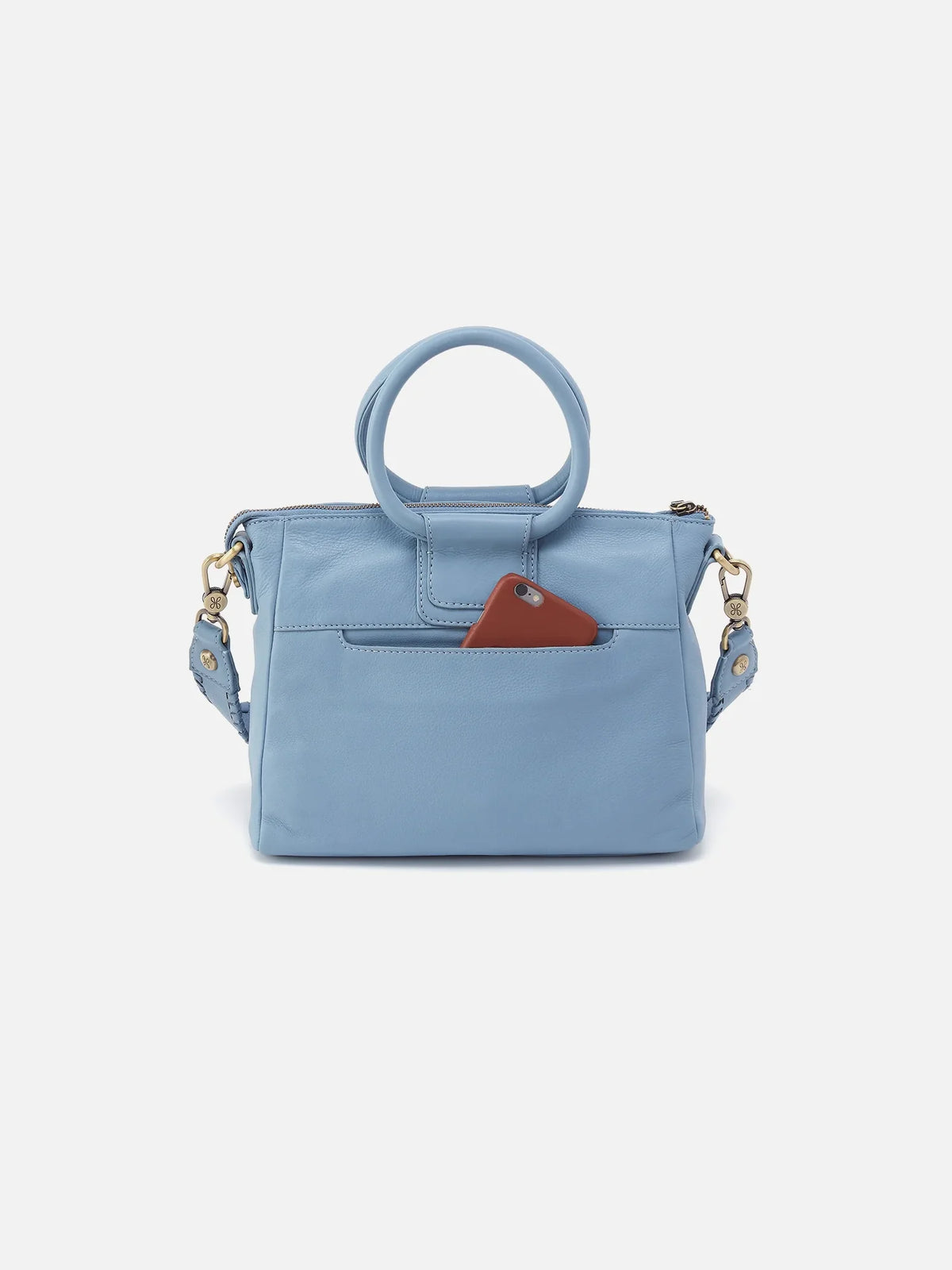 HOBO Sheila Medium Satchel Bluebell Cloud Leather