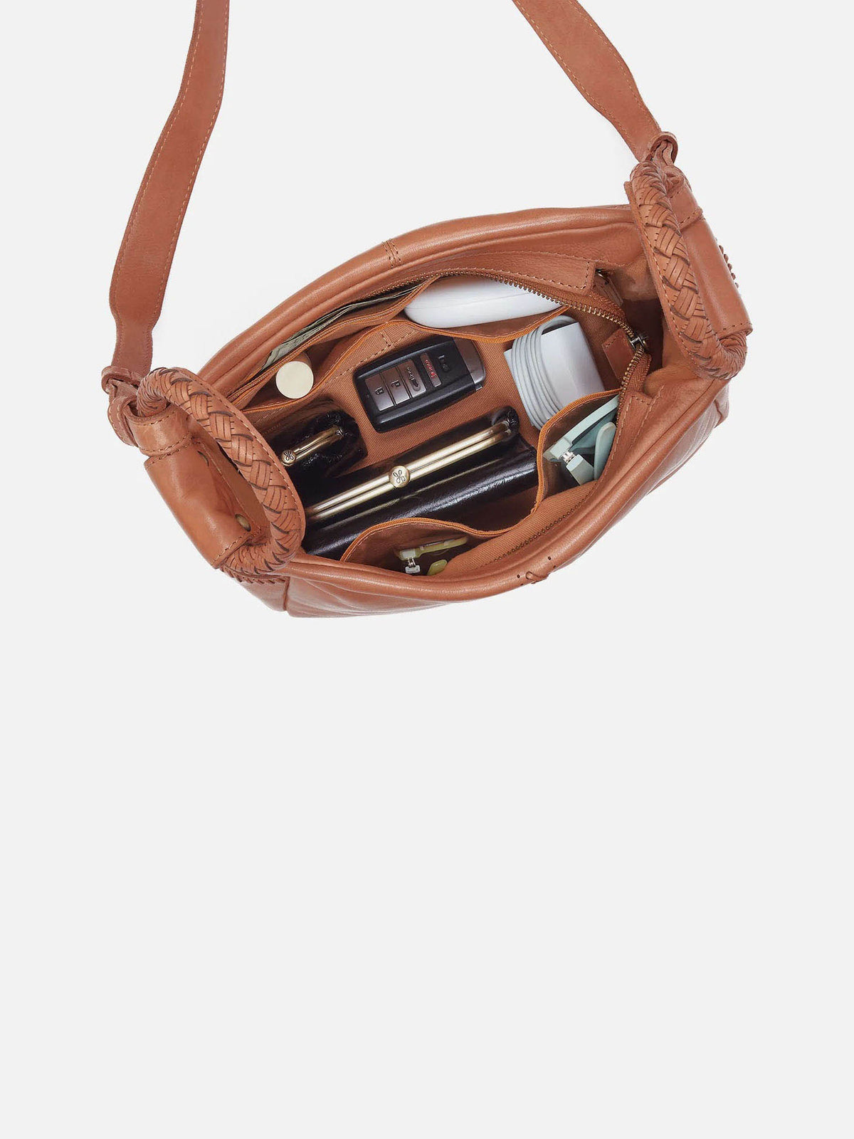 HOBO Shelia Washed Leather Crossbody in Harvest Wheat