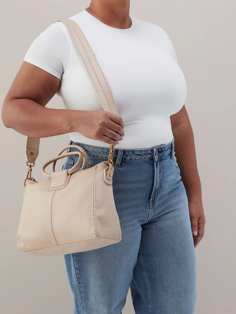 HOBO Shelia Medium Satchel in Stonewash Pebbled Leather