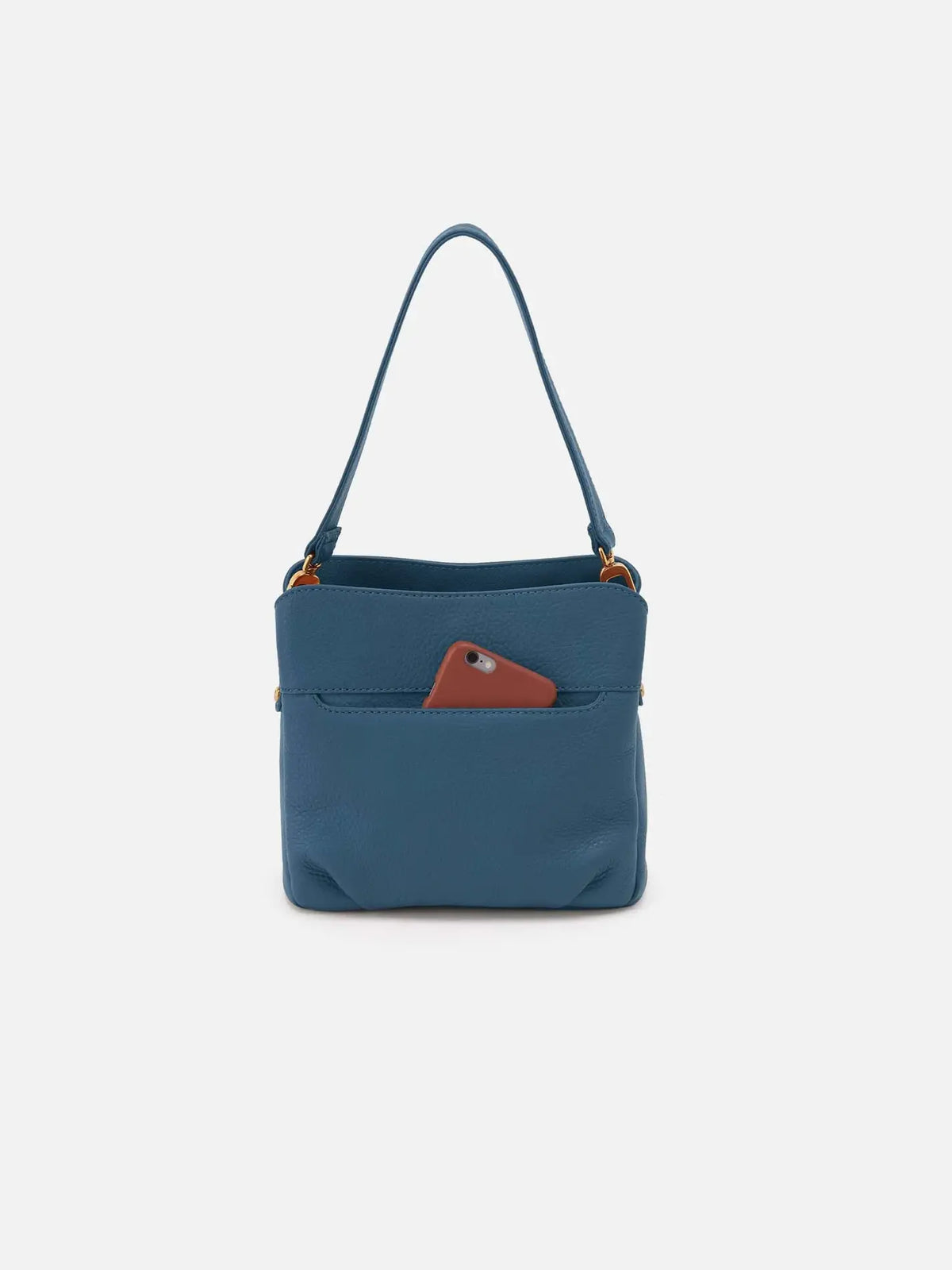 HOBO Starr Convertible Shoulder Bag Pebbled Leather Peacock Feather