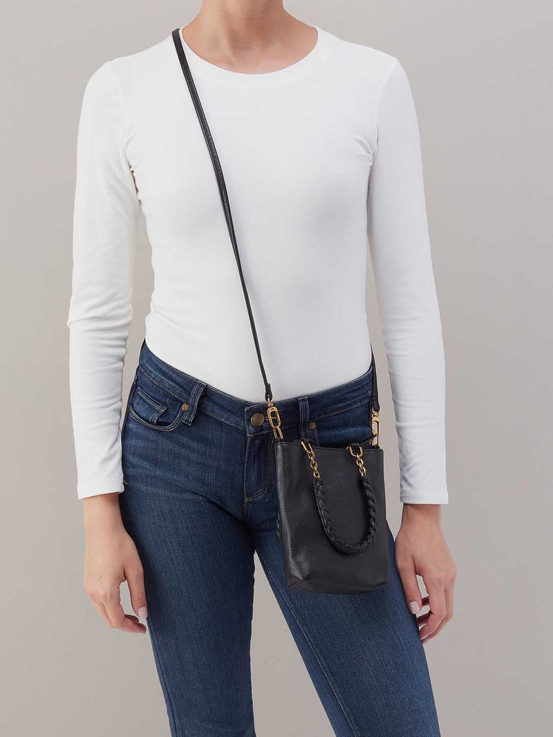 HOBO Tennessee Mini Bag Black Pebbled Leather