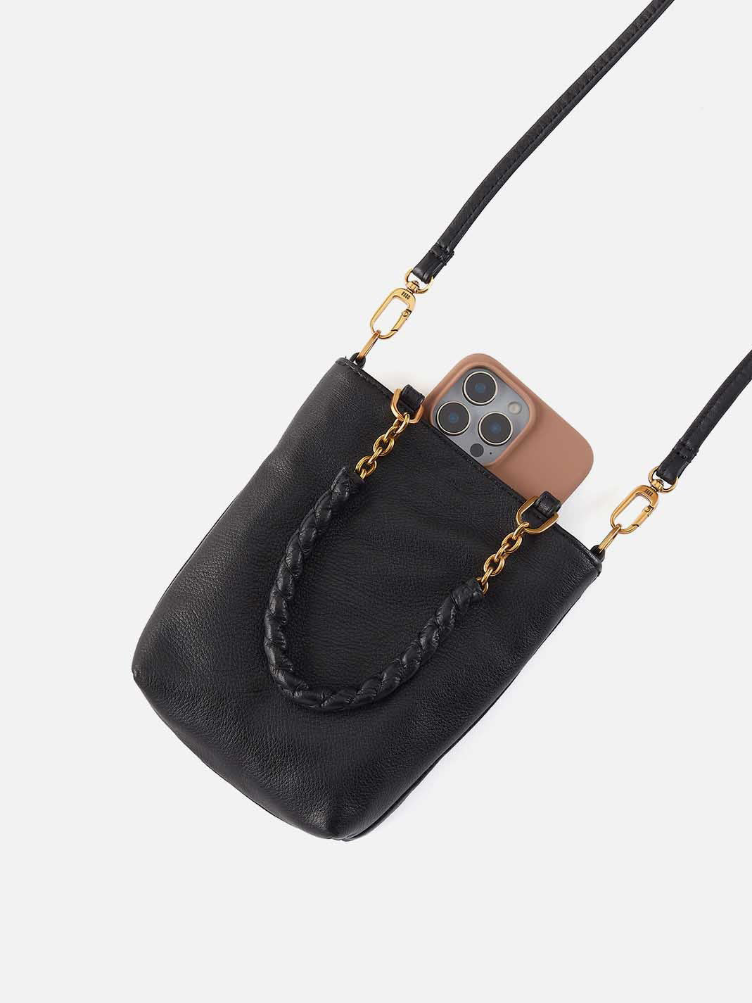 HOBO Tennessee Mini Bag Black Pebbled Leather
