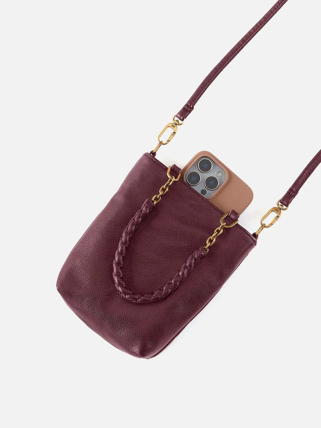 HOBO Tennessee Mini Bag Mulberry Glaze Pebbled Leather