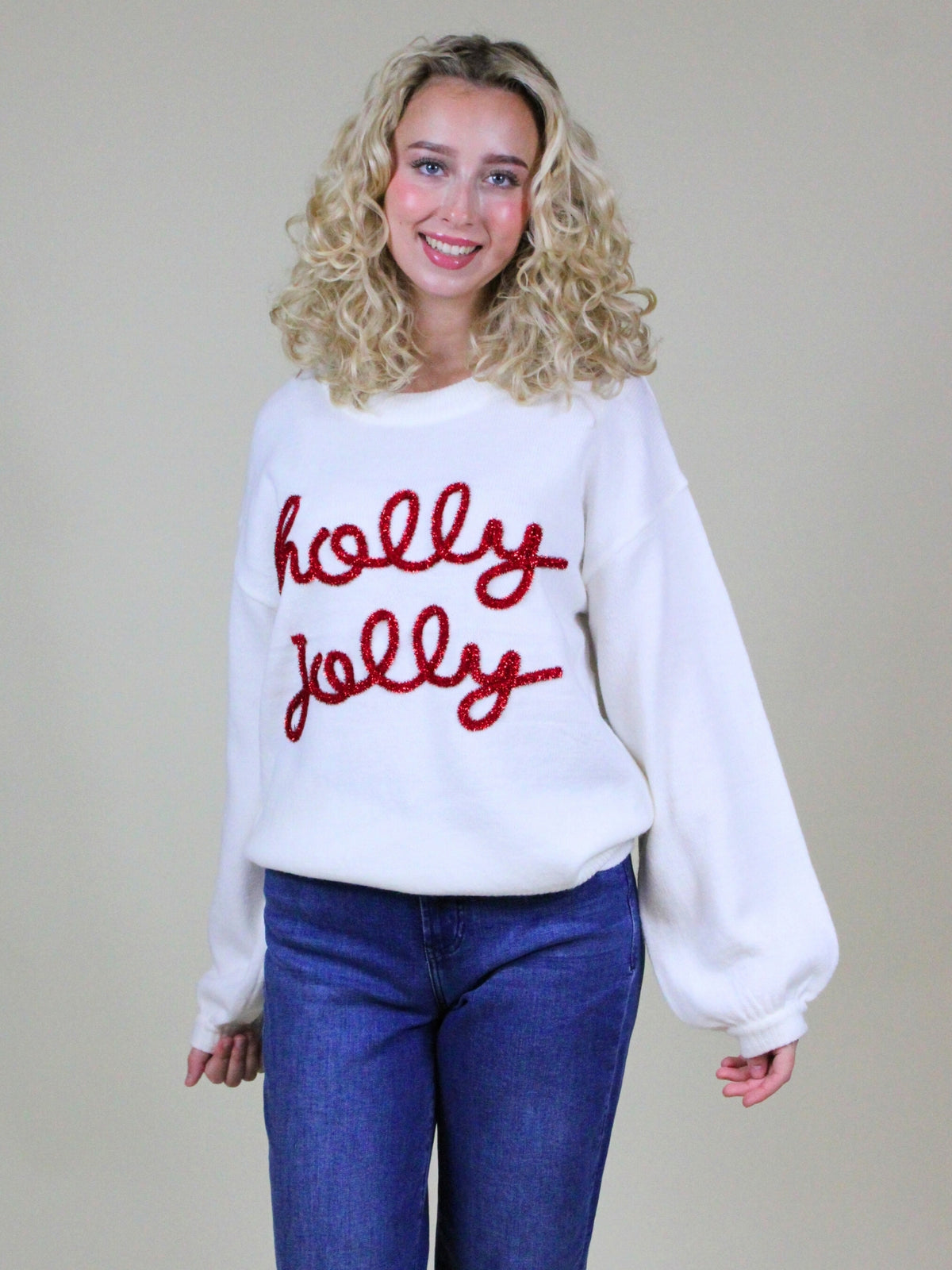 Holly Jolly Tinsel Sweater