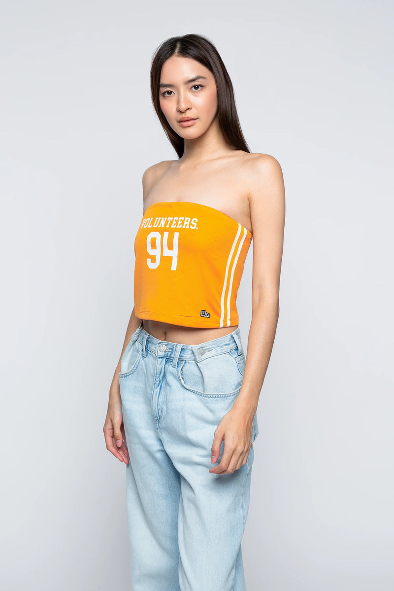 University of Tennessee Jersey Tube Top  orange white