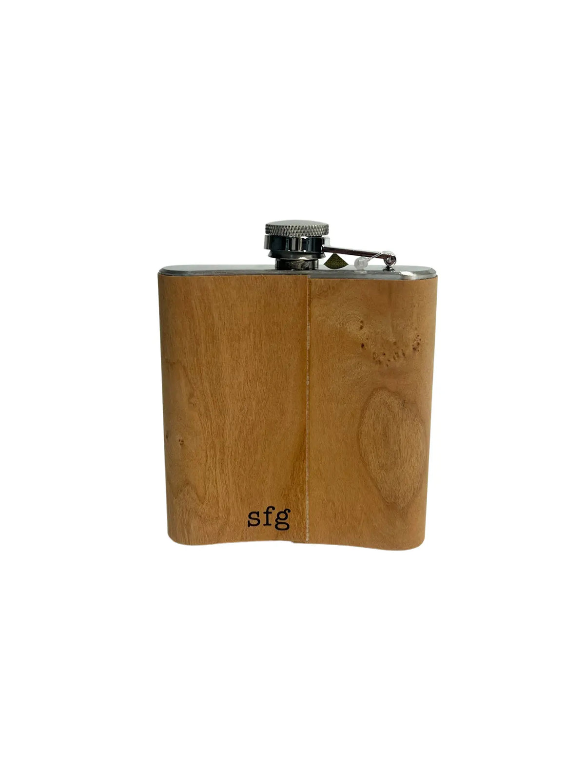 Illustrated Wood Flask