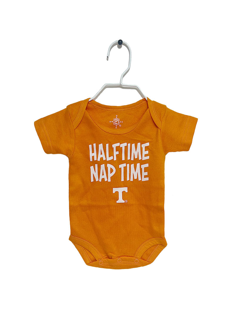 university of tennessee orange game day baby graphic bodysuit for game day-half time nap time