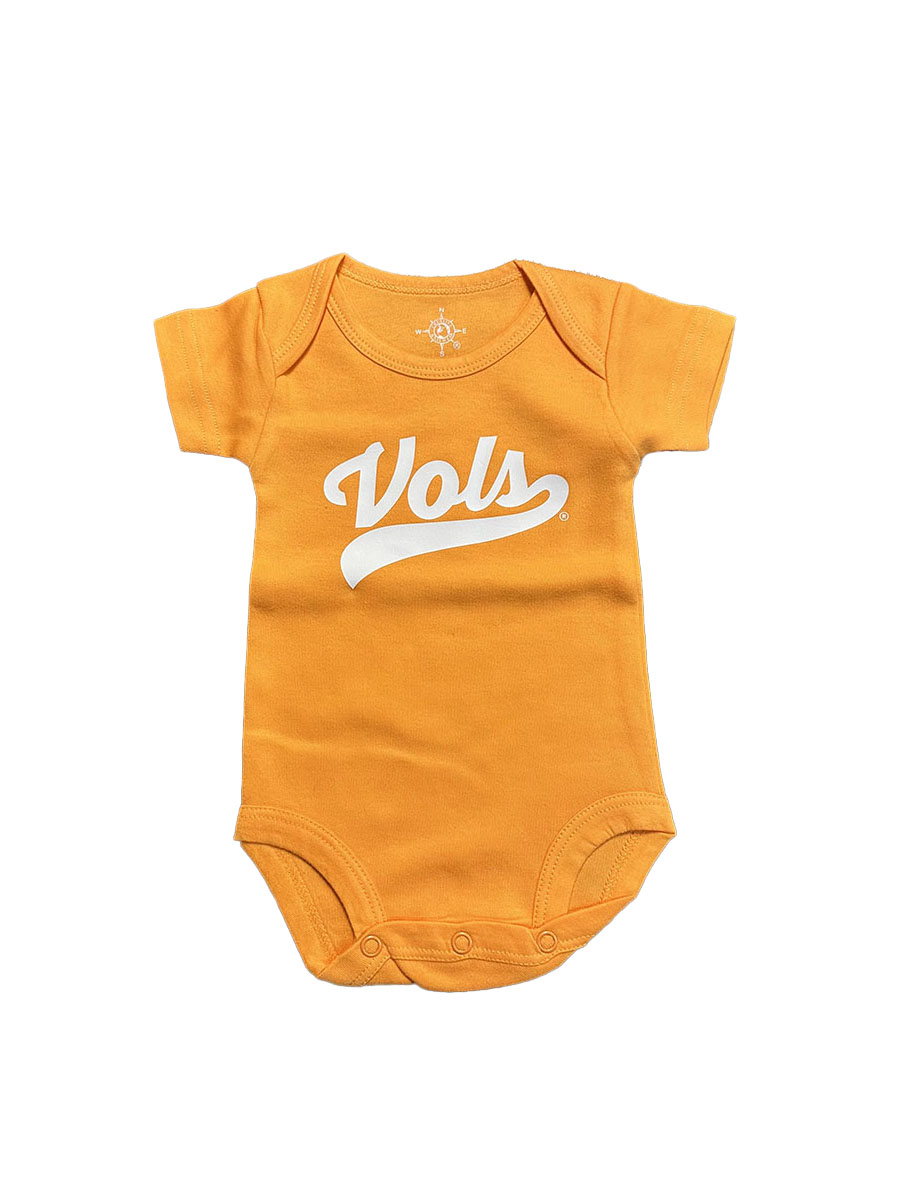 university of tennessee orange game day baby graphic bodysuit for game day-vols