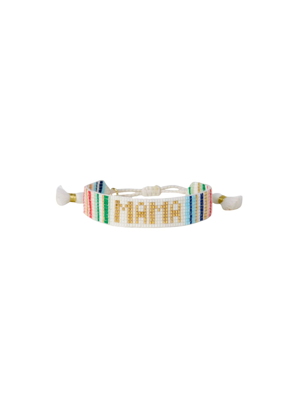 Gabby Mama Adjustable Beaded Bracelet rainbow