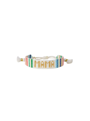 Gabby Mama Adjustable Beaded Bracelet rainbow