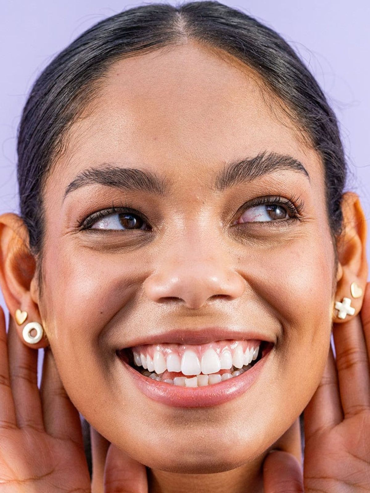 Ink + alloy Alice Heart Post Earrings