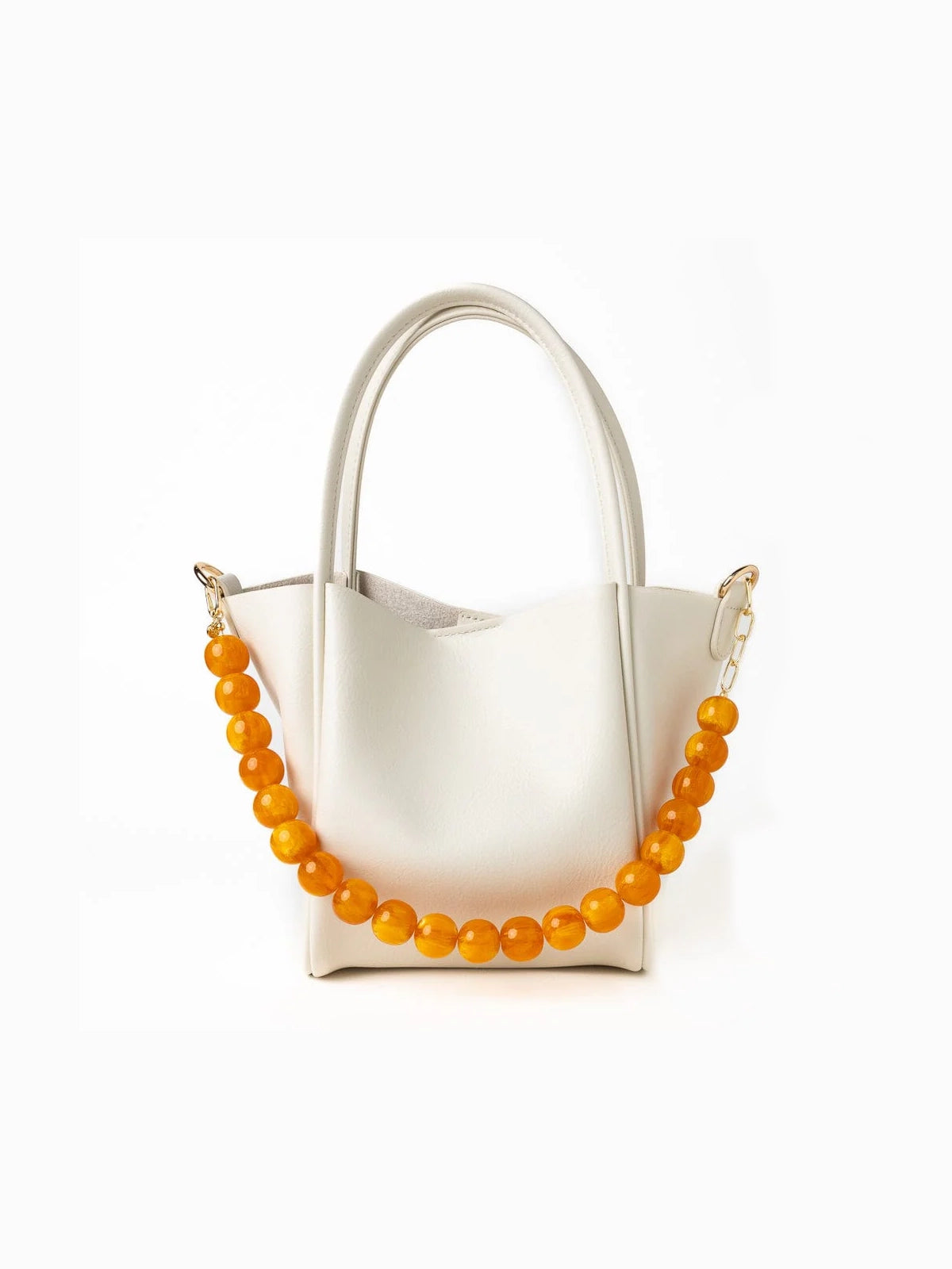 Ink & Alloy Iris Large Resin Bead Necklace Amber