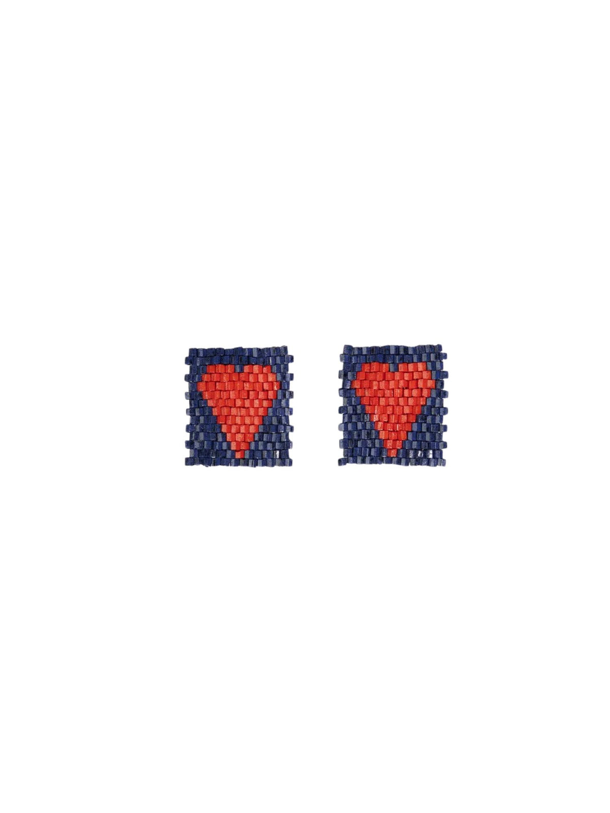 Kallie Heart Rectangle Post Earrings