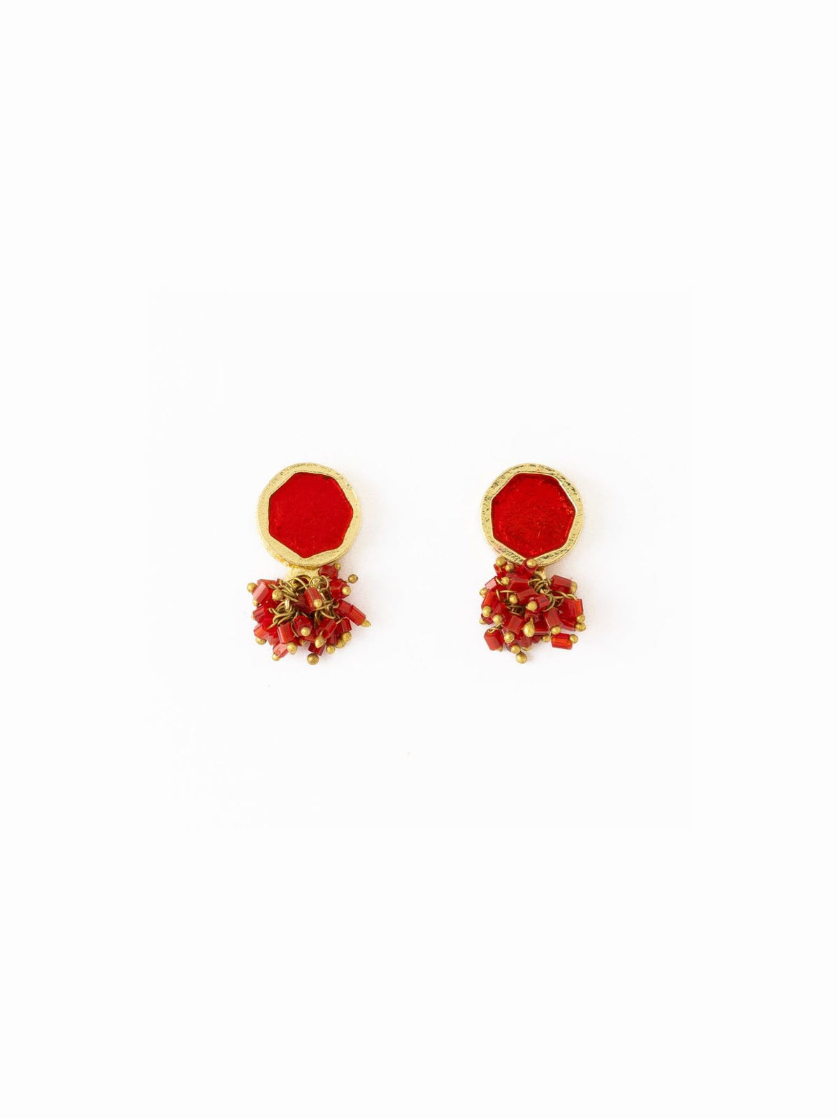 ink + alloy Kimberly Enamel Red Earrings 