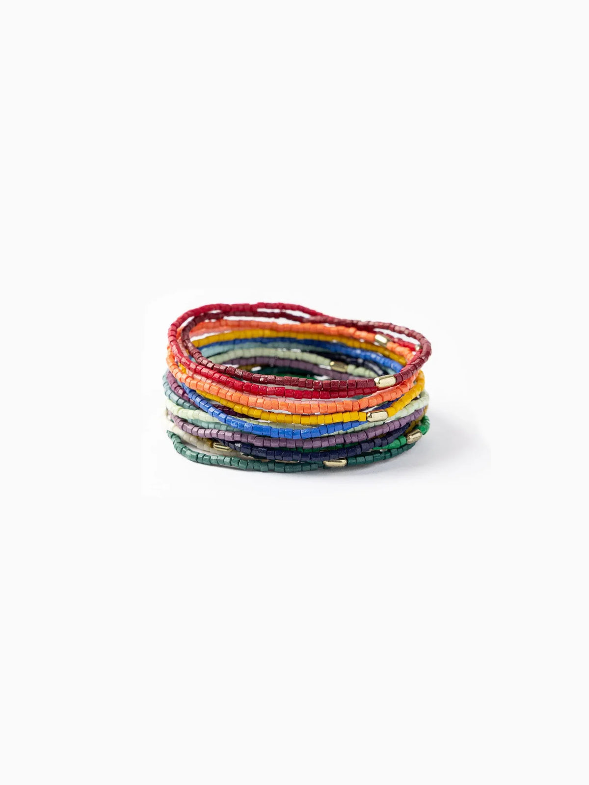 Ink & Alloy Chelsea 18-Strand Luxe Beaded Bracelet Set Multicolor