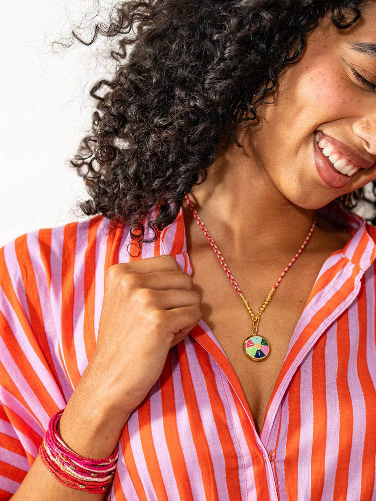 Ink & Alloy Chelsea 18-Strand Luxe Beaded Bracelet Set Pink