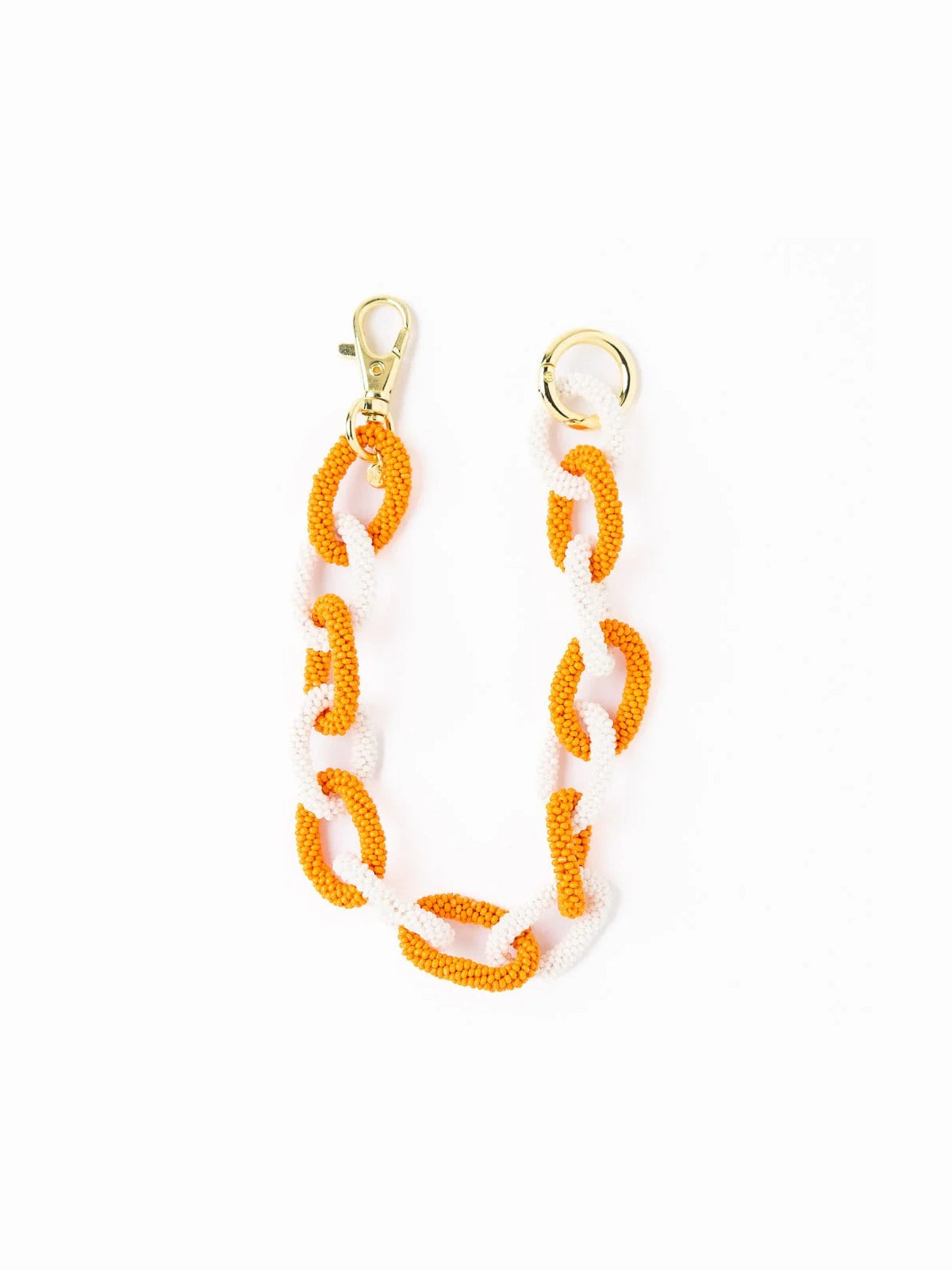 Ink & Alloy Gameday Beaded Bag Chain Orange & White Tennessee Vols Gameday