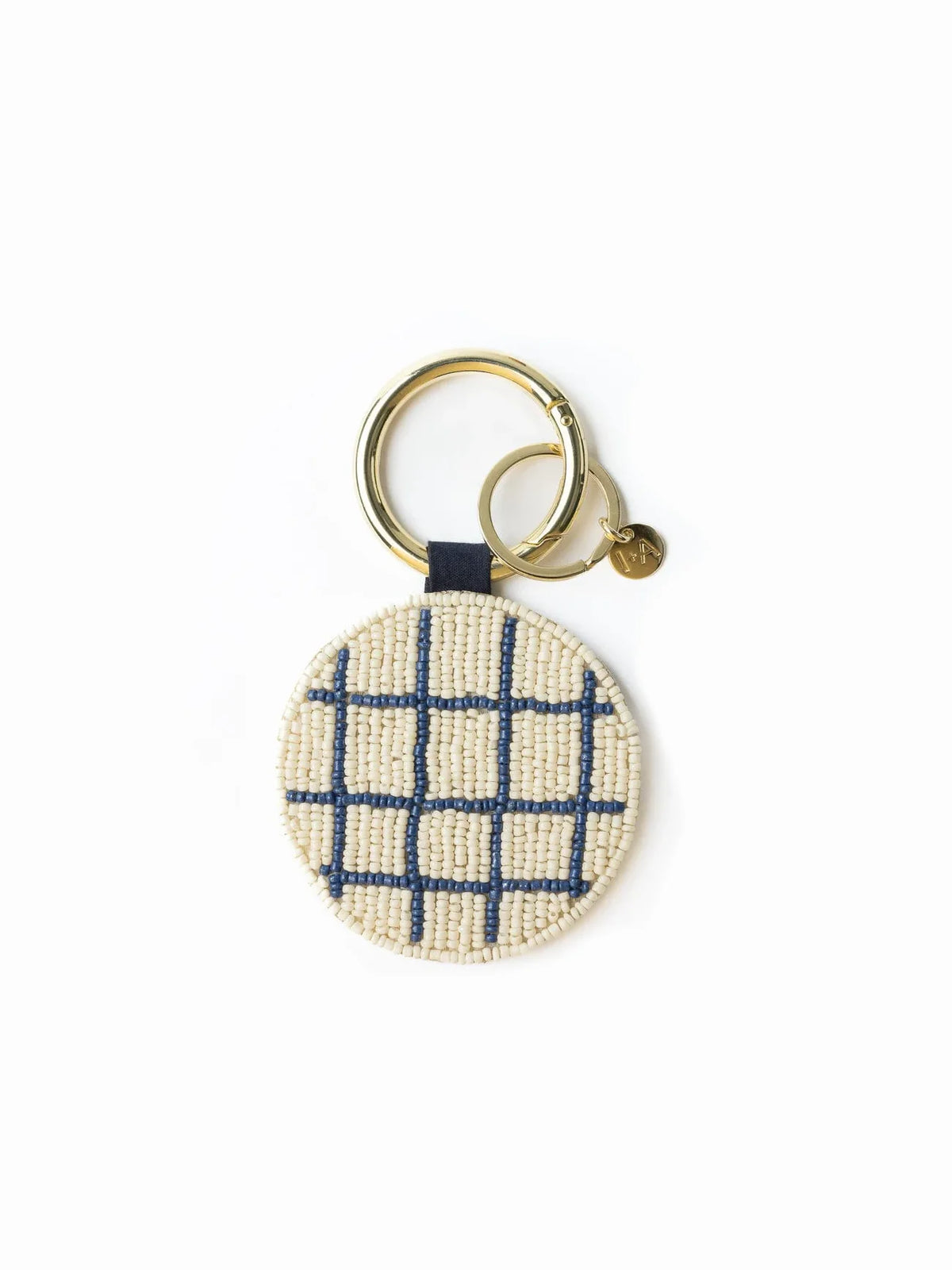 Ink & Alloy Kelsey Lemons Seed Bead Bag Charm Key Chain Yellow Ivory