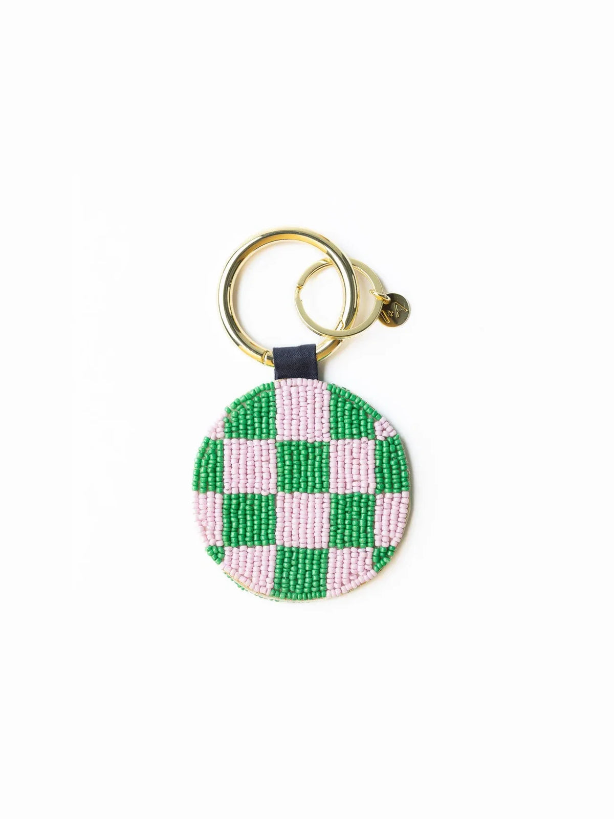 Ink & Alloy Kelsey Soleil Sun Seed Bead Bag Charm Key Chain Yellow Green