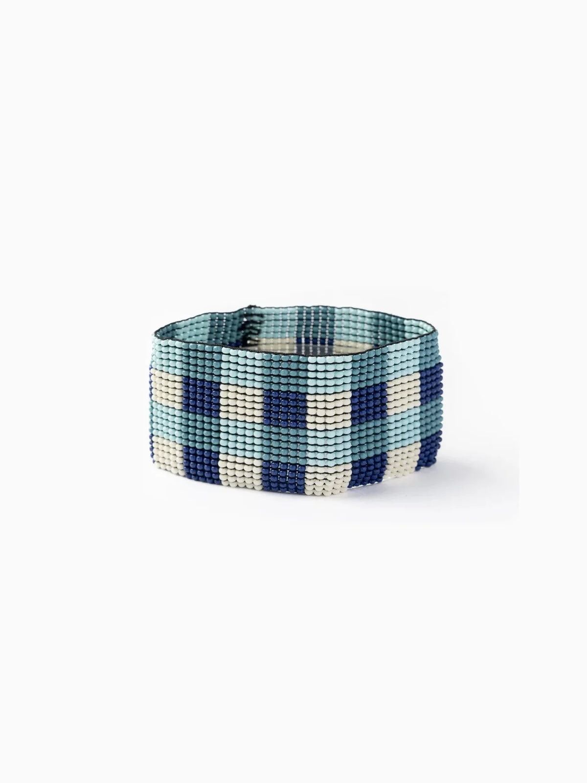 Kendall Gingham Beaded Stretch Bracelet