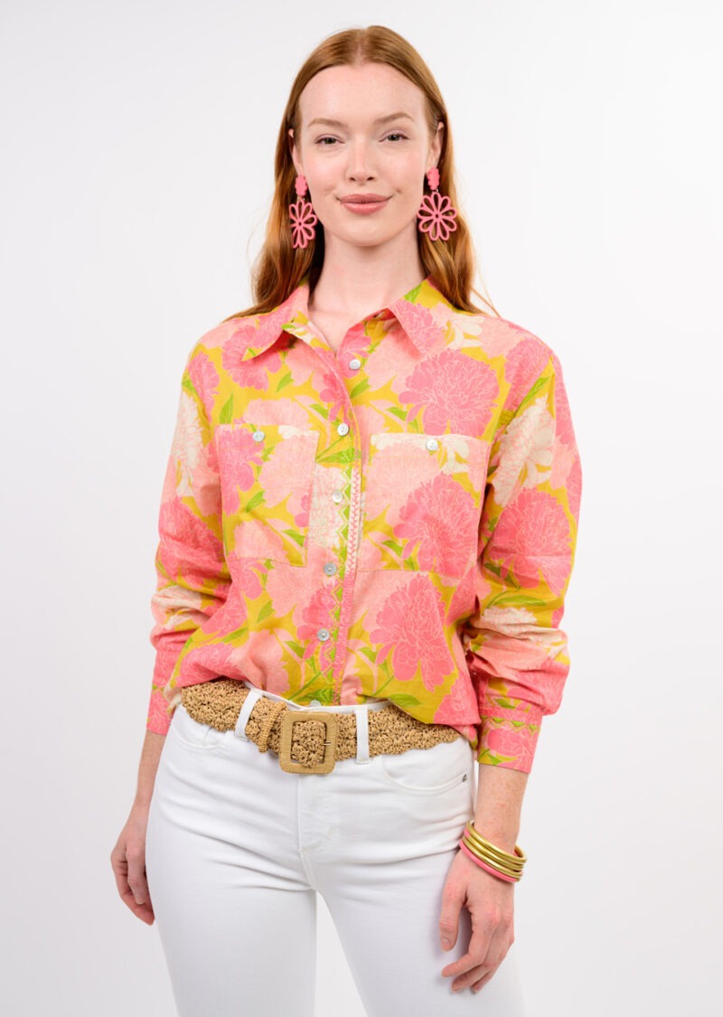 Ivy Jane Blooms A Plenty Shirt coral 