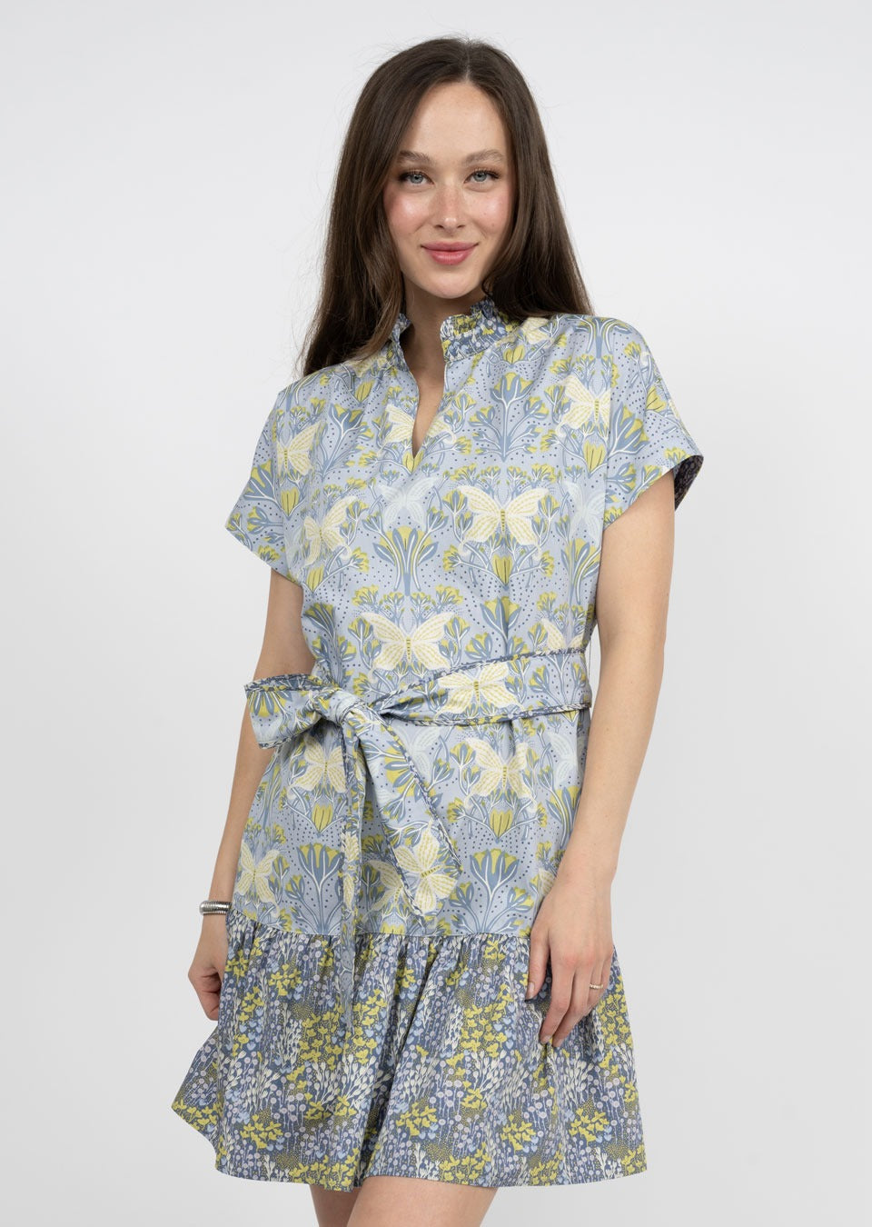 Ivy Jane Butterflies Are Free Belt Dress in periwinkle