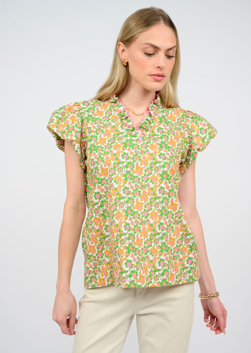 Ivy Jane Clover Puff Sleeve Top