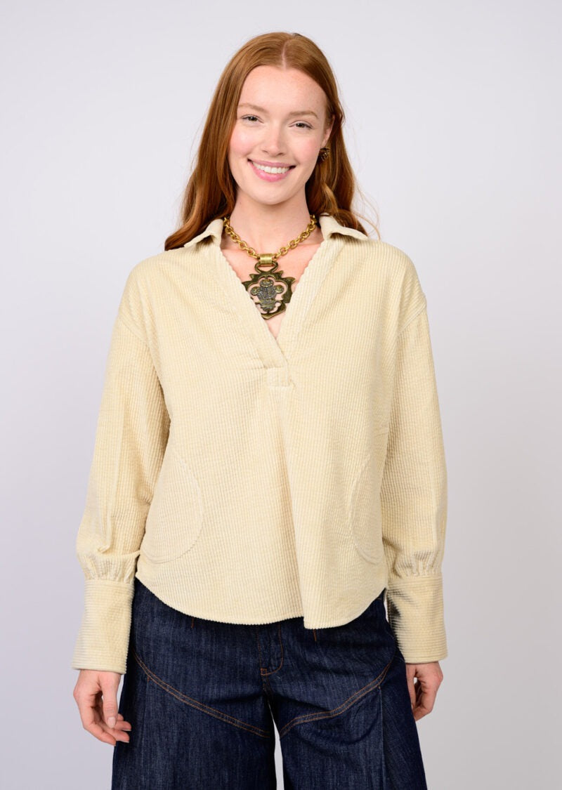Ivy Jane Corduroy Popover in ivory