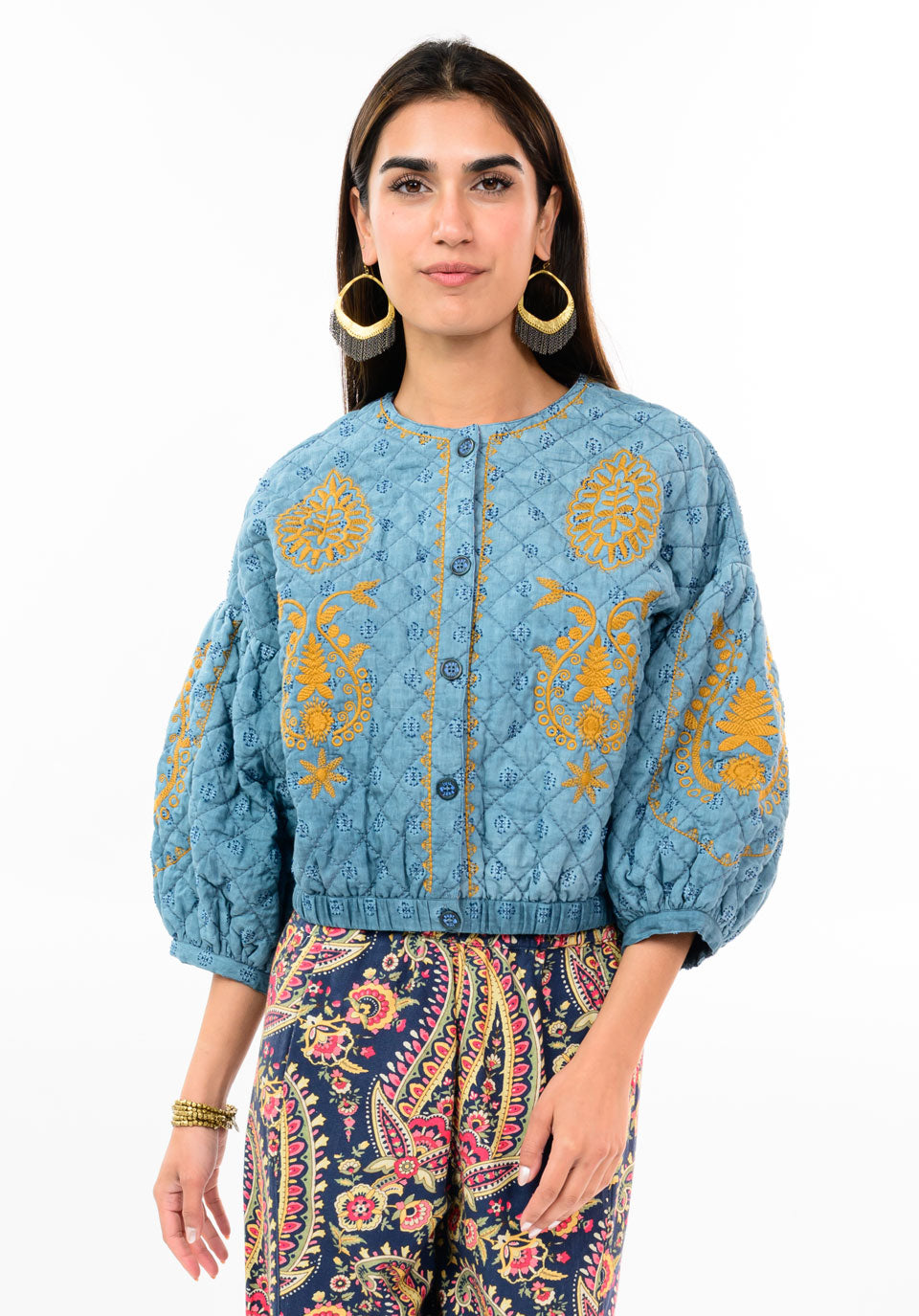 Ivy Jane Embroidered Quilted Jacket