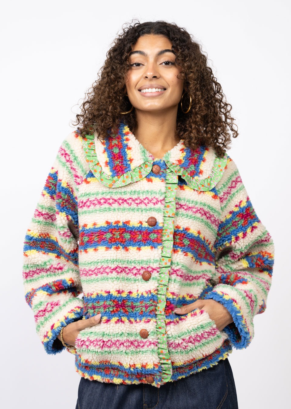 Ivy Jane Fair Isle Sherpa Jacket – Bliss